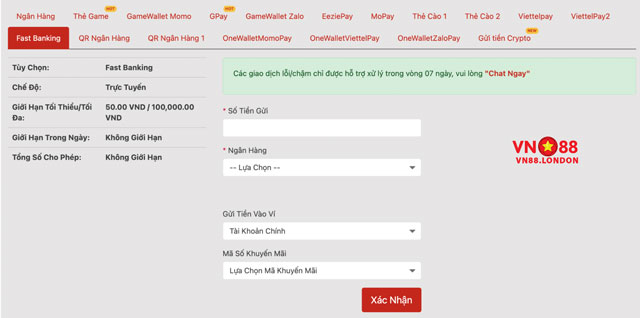 Cách gửi tiền bằng Fast Banking